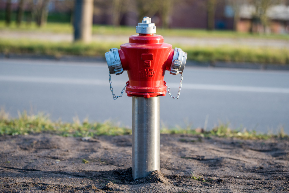red fire hydrant city street fire hidrant emergency fire access