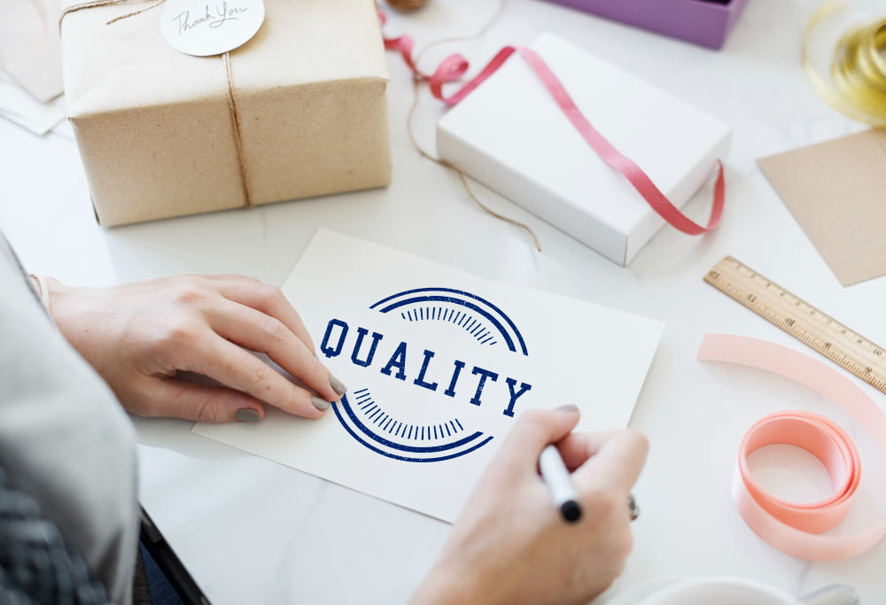 Qual o principal objetivo da qualidade de software? 4 exclusive premium quality brand graphic concept